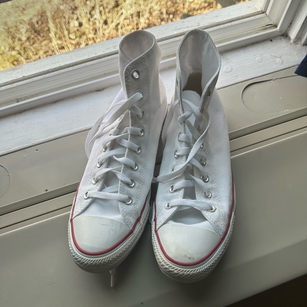 Converse White High-Top Sneakers